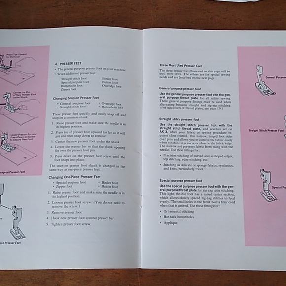 Vintage Original Singer Instruction Booklet for Touch & Sew 635 (1968) - Picture 9 of 12
